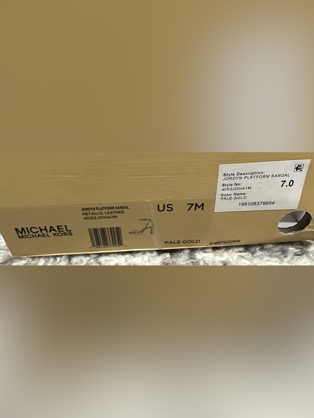 MICHAEL Michael Kors Pale Gold Jordyn Platform Sandal - Women's